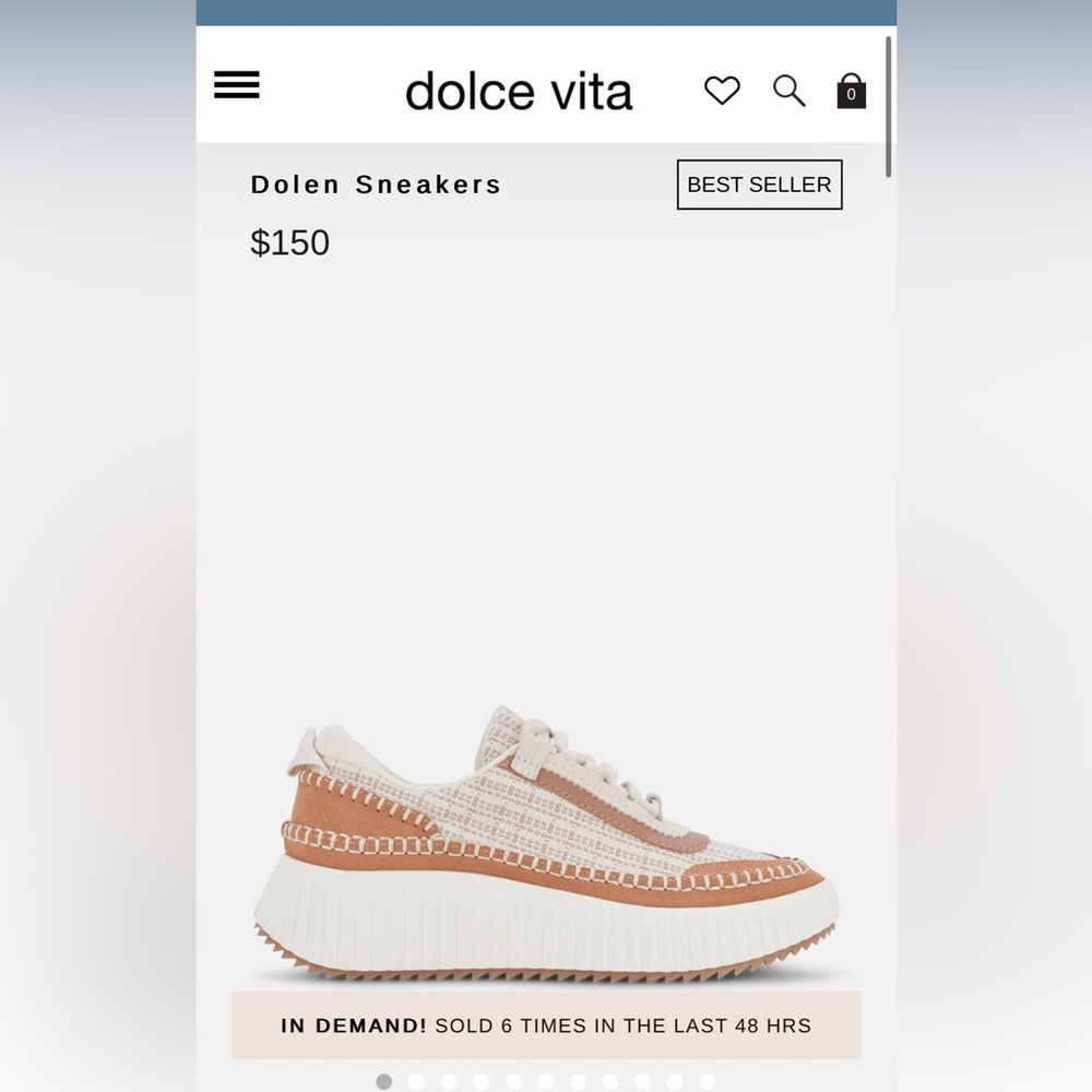 NIB Dolce Vita Dolen sneaker size 7.5 brown multi